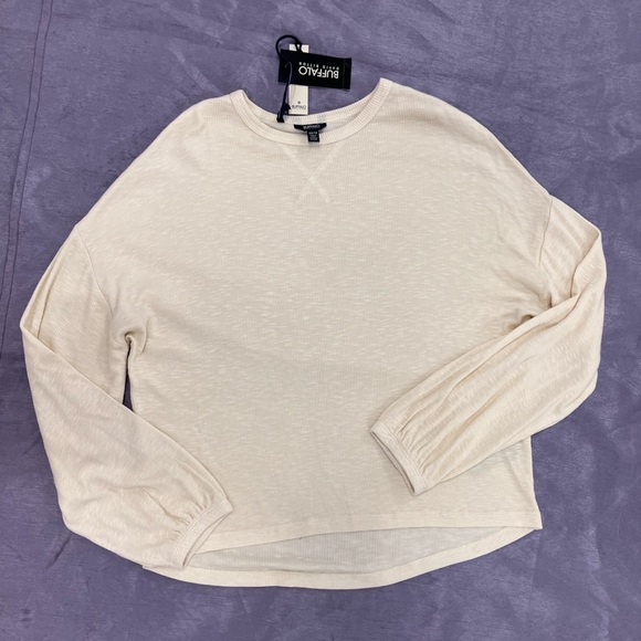 NWT $49 Buffalo Davin Britton Stretchy Long Sleeve Top XS Runs Large - Picture 3 of 6